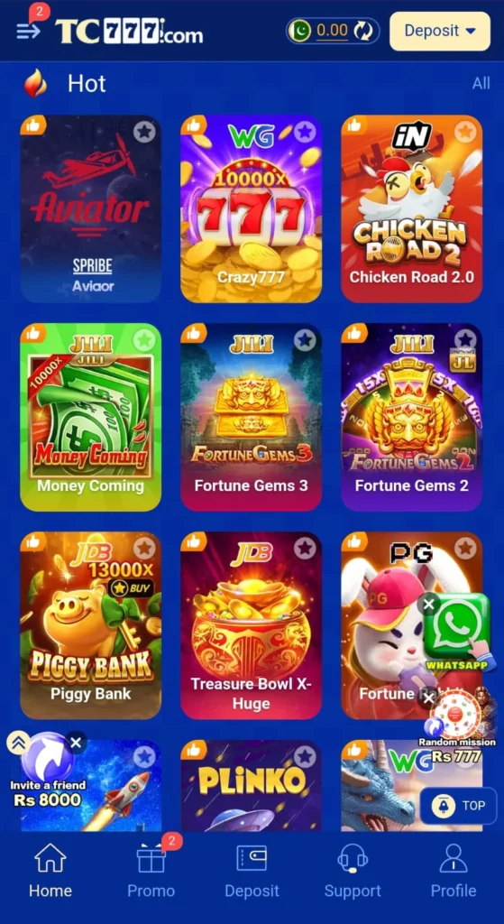 TC777 Game Download (tc777.com App) in Pakistan 2026 7 TC777 Popular Games